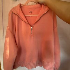 Aerie Coral Knit Pullover Top